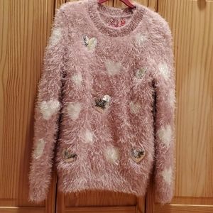 Fuzzy Heart Sweater